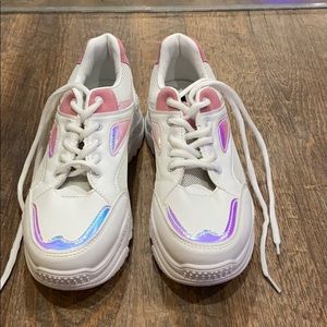 holographic chunky sneakers